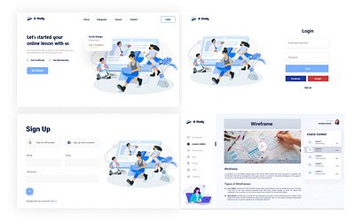 Online Course clean ui course app design figma interface online course ui ui design userinterface ux design webdesign