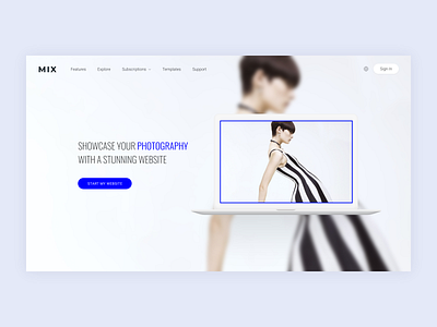 Mix Photographers online sites design ui web