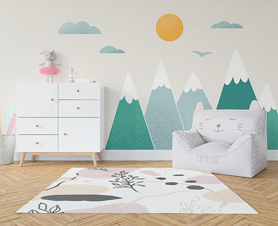 Wall Decals baby business children cute decal freepik gift illustration interior kid minimal mountain nursery pack room simplistic sticker tapestry wall wall art