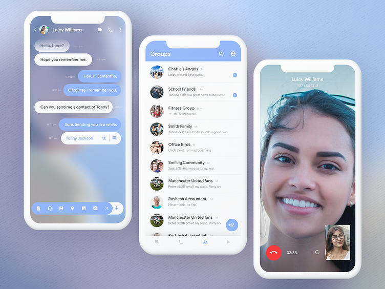 Chatting & Group Chatting App UI Kit| Audio Video Call UI Kit by ...