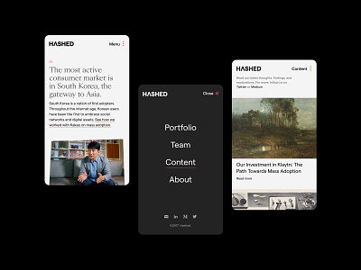 Hashed Mobile blockchain blockchainfirm design mobile web web design website design