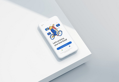 Mobile App Order Food Login Screen Mockup app app design application clean design food food illustration illustration illustrations kit minimalist mobile mobile app order order food uikit website design