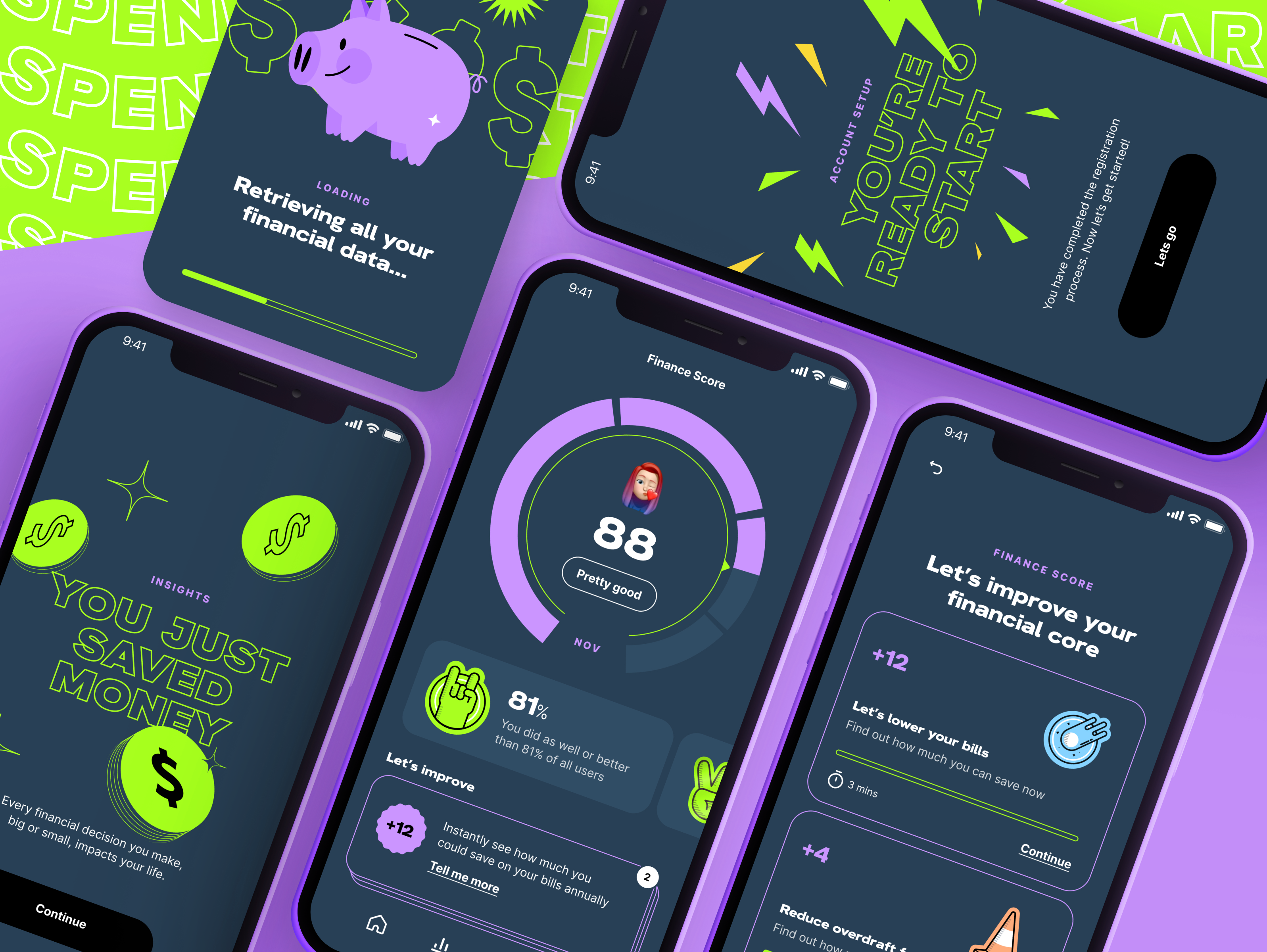 Finance Mobile App UI app bank creditscore design finance mobile money ui wallet