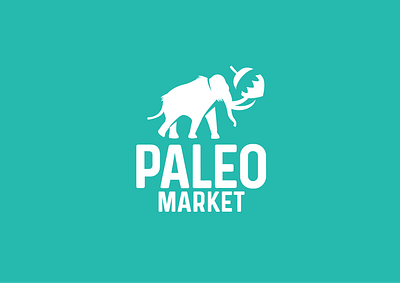 paleo market adobe illustrator animal logo branding food shop graphic design hazelnut logo mark logotype mammooth mascot minimalist minimalist logo negative space visual design