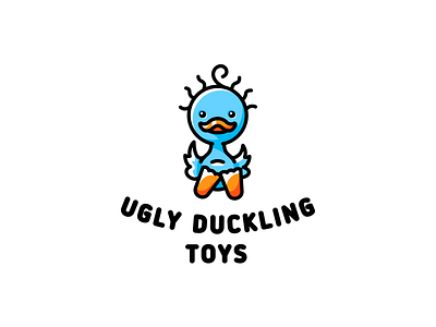 ugly duckling bird brand branding cute design duck funny illustration logo simple toy ugly vector