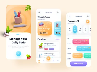 Task manager - Mobile App app design app ui imran imranux management management app minimal popular project managment task task management task management app task manager tasks todo todo app todo list uiux user interface zomo