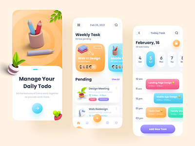 Task manager - Mobile App app design app ui imran imranux management management app minimal popular project managment task task management task management app task manager tasks todo todo app todo list uiux user interface zomo