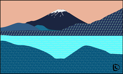 Mount Fuji fuji illustration japan mount fuji print vector