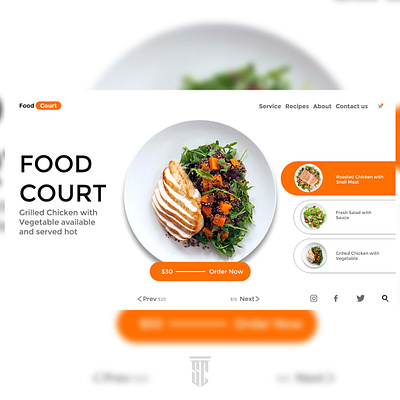 Food Landing page design illustration landing design landing page design landingpage ui web website