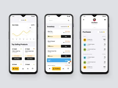 Inventory App UI android app application interface inventory managment shopping ui
