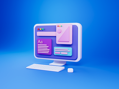 web design 3d icon 3d b3d blender blender3d icon illustraion web design