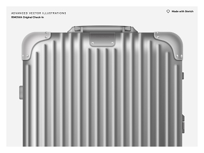 Rimowa Original Check-In - Advanced Vector Illustrations advanced branding design illustration product realistic rimowa sketch