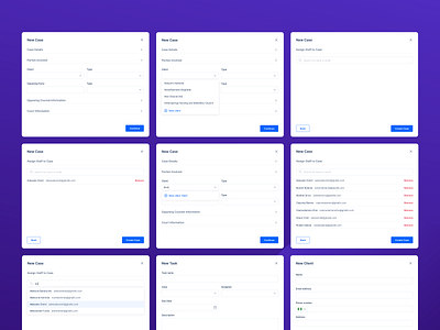 Modals | Case Management Platform figma modal product design ui ui design uiux user experience user interface ux web app ui ux design