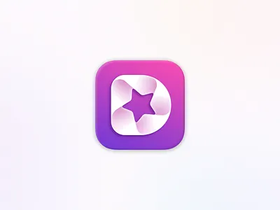 Detail 3.0 App Icon aperture app brand branding camera creator d detail edit icon identity ios letter logo macos mark software star symbol video