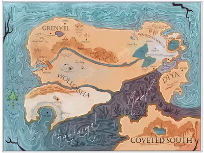 Arboreal Path - Fantasy Map amazon books book design book designer books bookshop design fantasy map illustration map design map making mapping maps typography