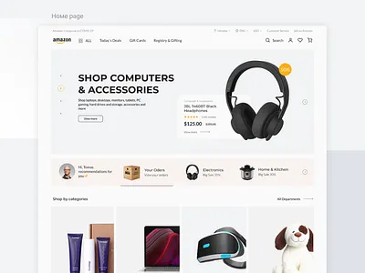 Amazon Redesign Concept amazon app concept ecommerce ecommerce design ecommerce shop redesign retailer shop store
