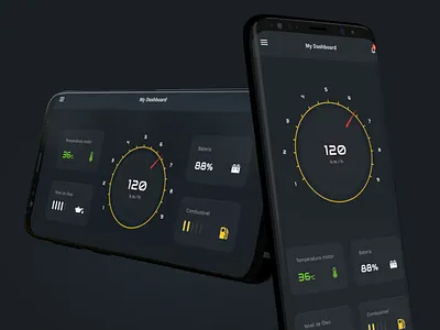 Dashboard car android app car dashboad mobile ui ux