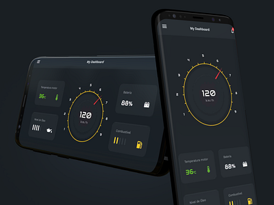 Dashboard car android app car dashboad mobile ui ux