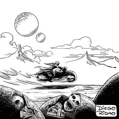 Diego Ridao Lovecraftober Inktober 2020 02 comic diego ridao horror illustration ink ridao