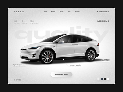 Tesla 3d animation branding car design digitalbutlers graphic design inspiration logo minimal motion graphics premium tesla typography ui white