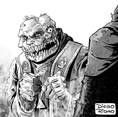 Diego Ridao Lovecraftober Inktober 2020 08 comic cthulhu diego ridao digital horror horror art illustration ink ridao