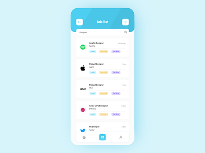 #DailyUI #050 - Job Listing 050 adobe xd app daily ui dailyui job job application job listing mobile ui ux