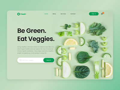 Landing Page - Healthy Food healthy food hero landing page ui web design website