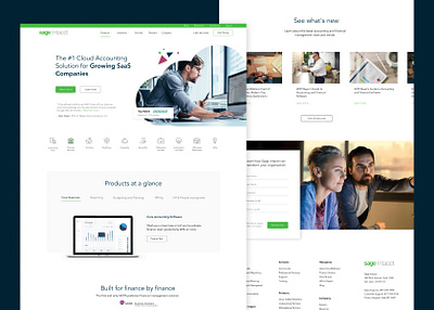 Sage Intacct b2b website landing page saas ui ux web webdesign