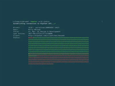 HipChat Status CLI cli functional minimal script typography ui