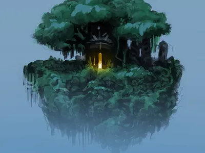 Island of Solitude - Illustration art direction artist artwork concept art digital artist illustration