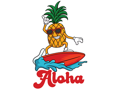 Surfing pineapple amazon business design designer drawing free graphic design illustration logo t shirt t shirt design