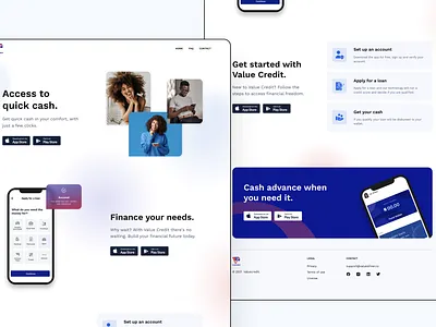 Value Credit blue lending loan microsite peer to peer