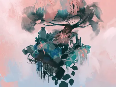 Pink Mist album art artist artistic direction book illustration digital artist illustration