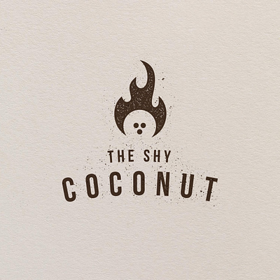 The Shy Coconut branding coconut coconuts logo