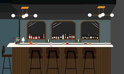 Lexington Smokehouse & Bar artist bar design graphic design illustration illustrations illustrator interior design restaurant smokehouse