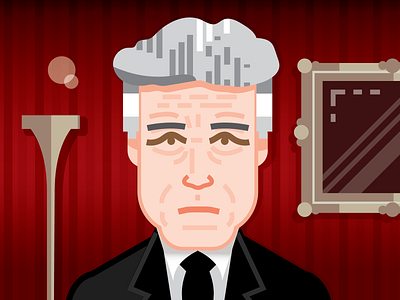 David Lynch 1980s 1990s director editorial film illustration portrait