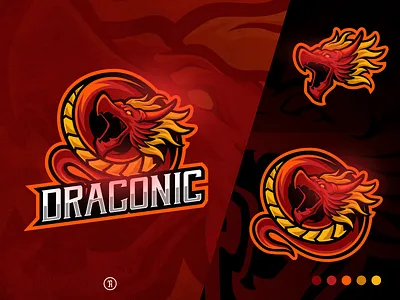 Dragonic branding character csgo design dota2 dragon esport fortnite game gamer illustration logo mascot red sport stream team teams twitch vector