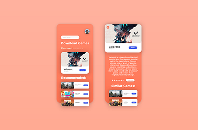 Gaming App UI adobe xd app call of duty design fall guys flat fortnite gaming interface mobile mobile app mobile ui ps4 ps5 store ui ux valorant video game