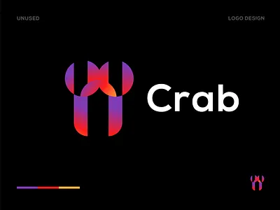 C For Crab abstract agency logo app icon brand identity design branding c letter logo colorful crabs dribbble best shot gradient logo letter mark logo lettermark logo collection logo mark logodesign logos minimalist logo design monogram logo popular design ux