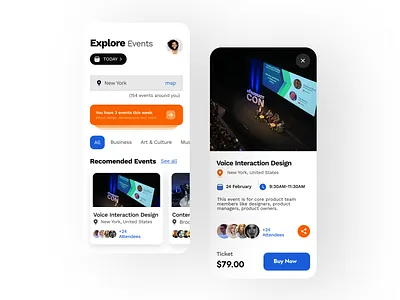 Events App Design best best design dinne interaction design ui userexperiance userexperiencedesign userinterface userinterfacedesign ux