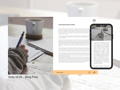 Daily UI 35/100 - Blog Post app blog blog page blog post dailyui dailyuichallenge design mobile ui ux web website