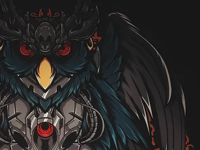 Project 22 animal design head illustration logo mascot mecha mechanical mechanics merch owl owl illustration owl logo robot robotics tshirtdesign vector vector illustration vectorart vectors