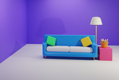 3d Interior illustration 3d 3d artist 3d scene character design illustration illustration ux ui sofa