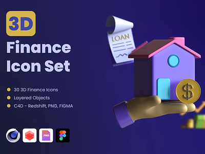3D Finance Icon set - Vol 1 3d branding design icons ui ux