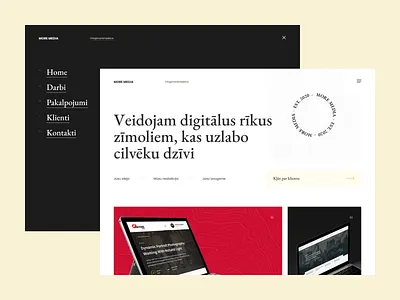 More Media concept design minimal site ui web