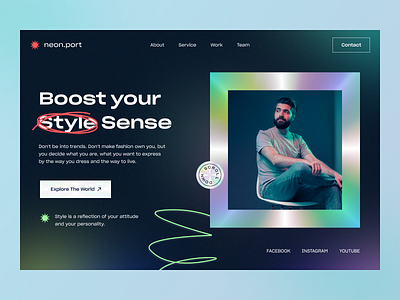 Fashion Website Header Exploration animation branding fashion design header design header exploration hero holographic landing page modeling modeling photography najmul popular shot typography ui uiux ux visual design web design website website design