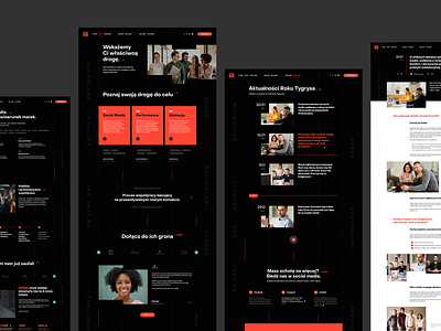 TIGERS.pl 🐯 case study dark dark theme interface landingpage marketing minimalistic social media tigers ui ui design ux web web design webdesign webdesigner website