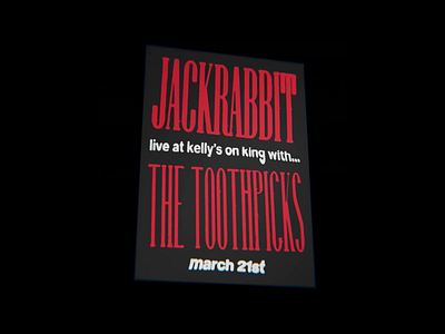 jackrabbit - Animated Gig Poster 2d graphics 3d 3d animation 3d art band branding design gig poster gig posters music typography visual identity