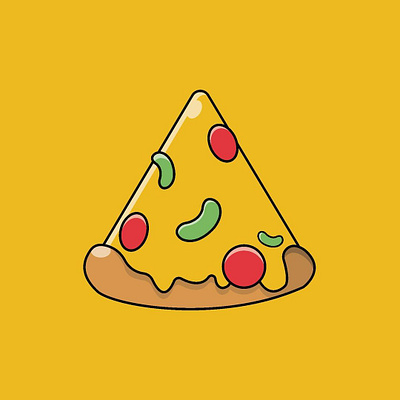 Pizza 🍕 adobe adobeillustration branding brandmark design dribble illustration logo startupbusiness vector