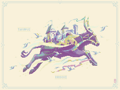 OX 2021 [pixelart] 16bit 2021 8bit aseprite bull castle dotpict fantasy happy new year illustration lunar new year ox pixel pixel art pixel artist pixelart pixels sprite 新年快乐